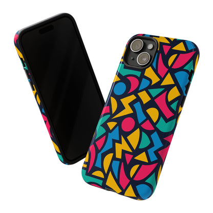 Vibrant Retro Aesthetic Phone Case – Stylish Protection in Multicolour Design – Compatible with iPhone 13, 14, 15 & 16 – All Models Including Pro, Pro Max & Plus