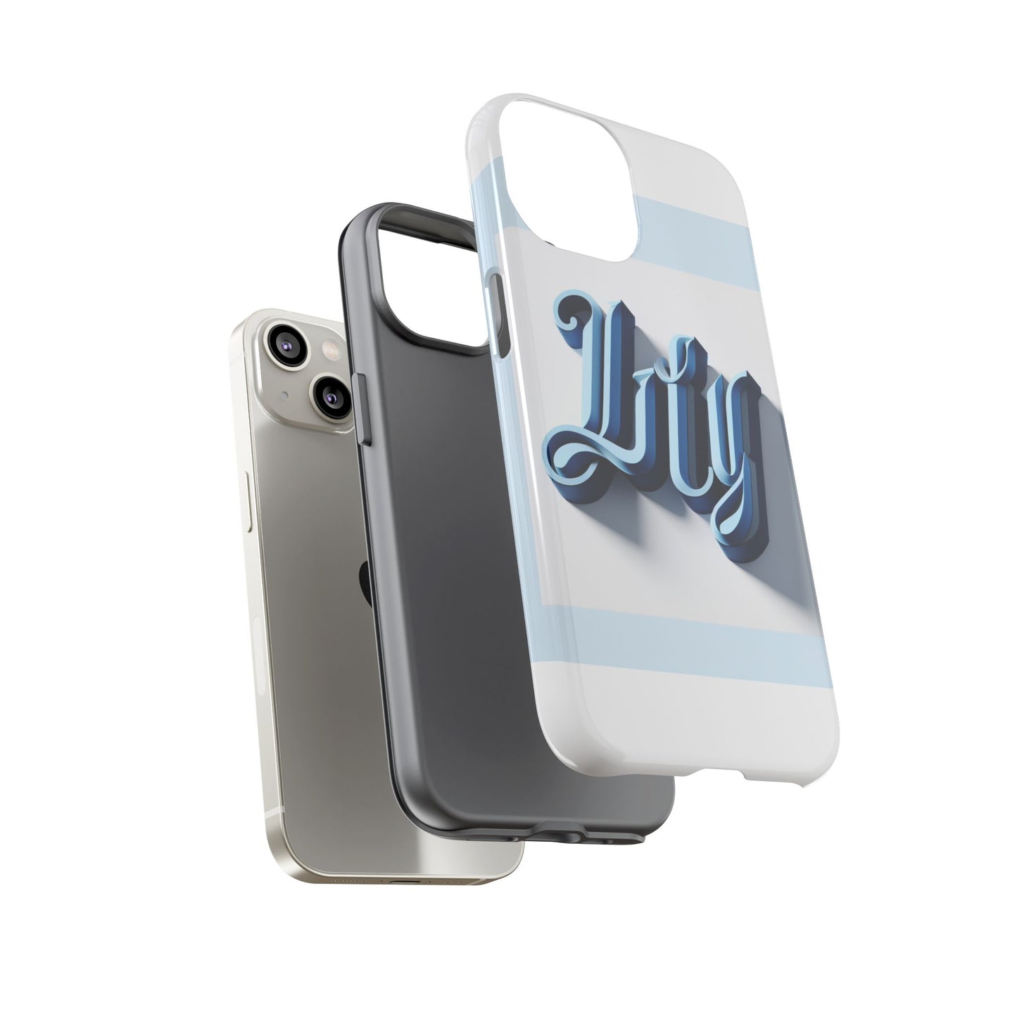 vibrant 3d blue alphabet protective phone case stylish accessory for creative individuals compatible with iphone 13, 14, 15 & 16 – all models including pro, pro max & plus