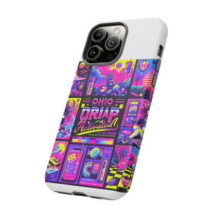 Ohio Drip Activated Protective Phone Case with 3D Wrap Design, UV Protection, Durable TPU Silicone Liner, Ideal Gift for Tech Enthusiasts and Anime Lovers