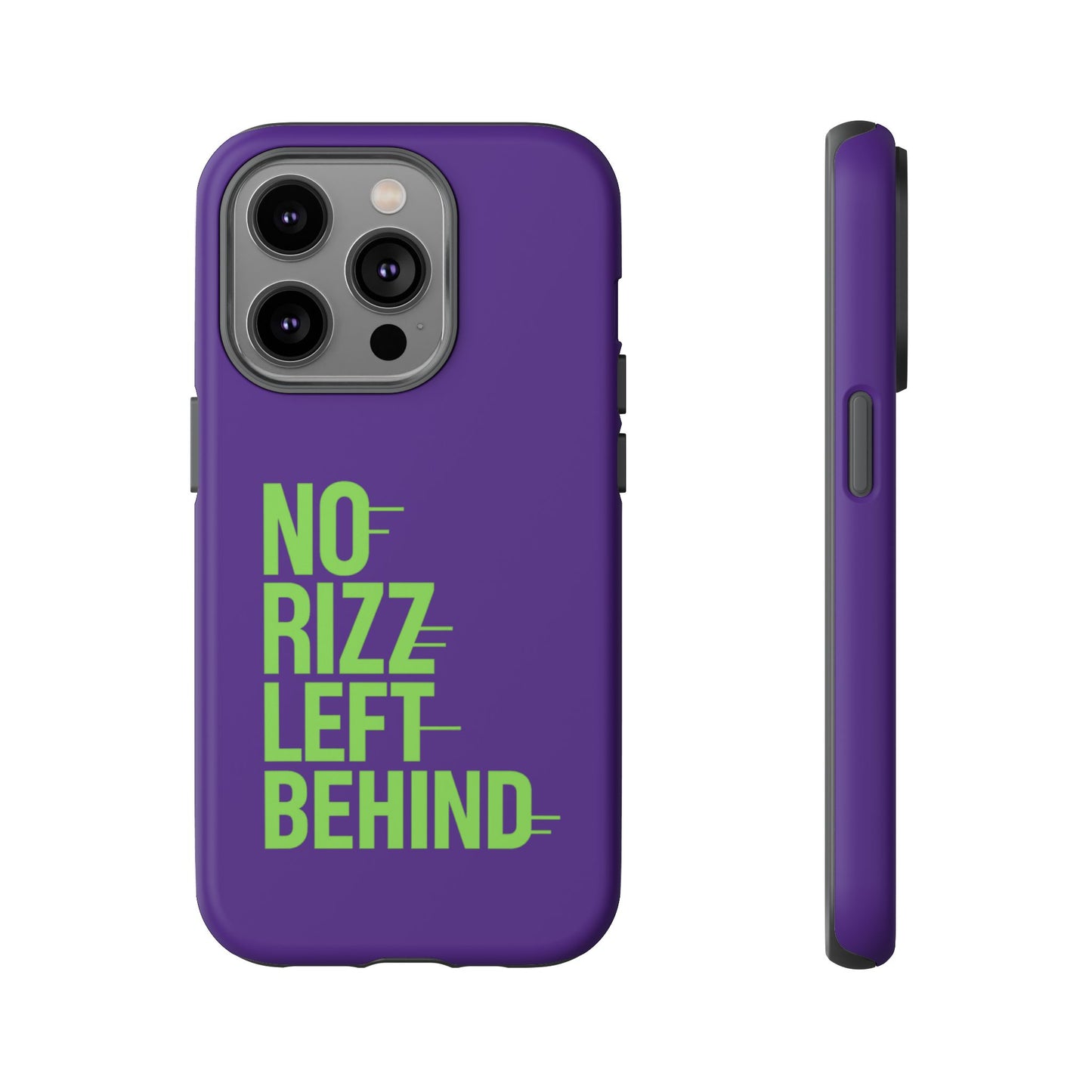 tough phone case - no rizz left behind - durable, stylish protection for active lifestyles - impact-resistant, dual layer, shock-absorbing tpu - perfect gift for tech lovers
