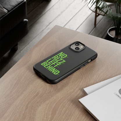 Tough Phone Case - No Rizz Left Behind, Durable Protection, Shock Absorbent, Stylish Design, Perfect Gift for Adults, Supports Wireless Charging, UV Protected, Lightweight Accessory