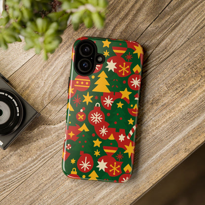 Vibrant Christmas Phone Case with Festive 3D Wrap Design – Colourful Holiday Protective Cover Compatible with iPhone 13, 14, 15 & 16 – All Models Including Pro, Pro Max & Plus