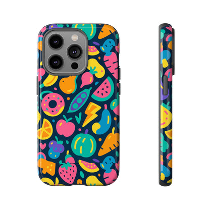 Vibrant 3D Fruit Pattern Protective Phone Case Colourful Accessory for Stylish Individuals Compatible with iPhone 13, 14, 15 & 16 – all models including Pro, Pro Max & Plus
