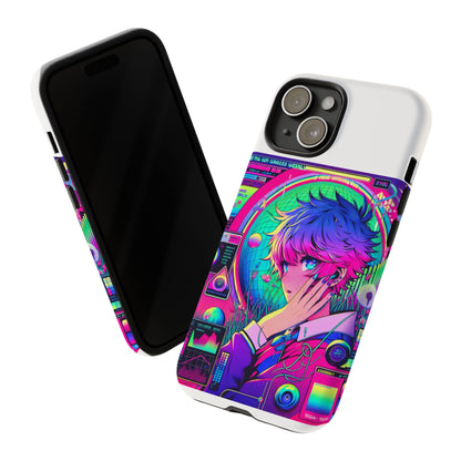 Touching Grass Weekly Vibrant Protective Phone Case for Smartphones, Retro Anime Design, Shock Absorbent TPU, UV Protected, Unique Gift for Tech Enthusiasts