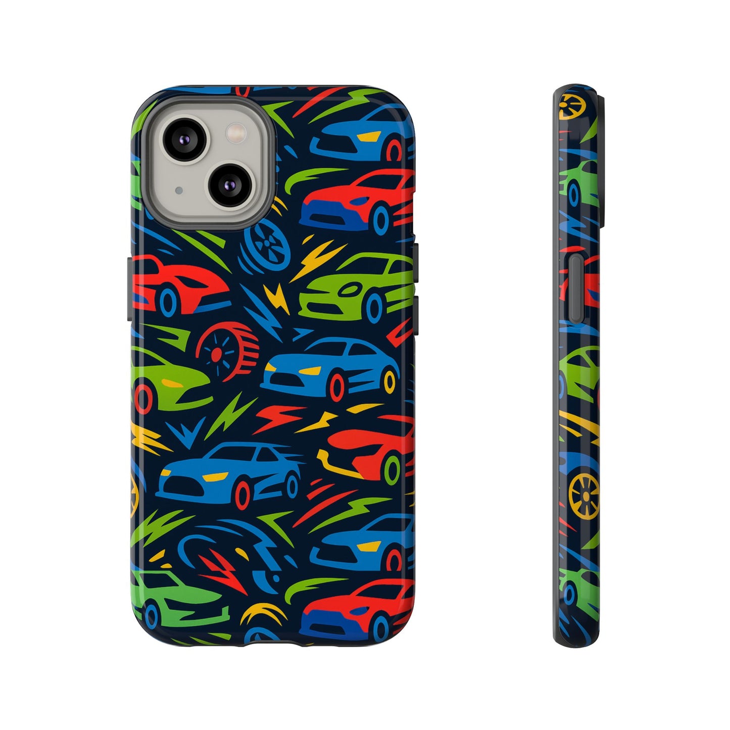 vibrant 3d car design protective phone case – fun retro style for kids and adults – stylish protection – compatible with iphone 13, 14, 15 & 16 – all models including pro, pro max & plus