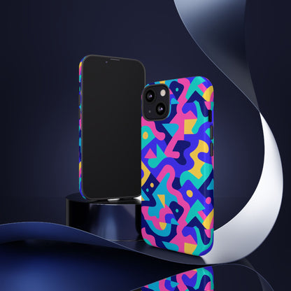 Vibrant Abstract Pattern Protective Phone Case Stylish Accessory for Unique Expression Compatible with iPhone 13, 14, 15 & 16 – All Models Including Pro, Pro Max & Plus