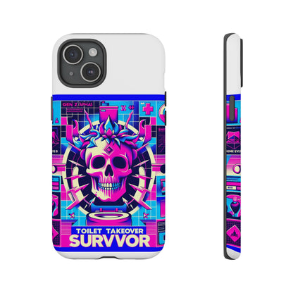 Toilet Takeover Survivor 3D Wrap Protective Phone Case for Anime and Comic Fans, Shock Absorbing TPU Silicone, UV Protected, Stylish Design, Gift for Birthdays and Holidays