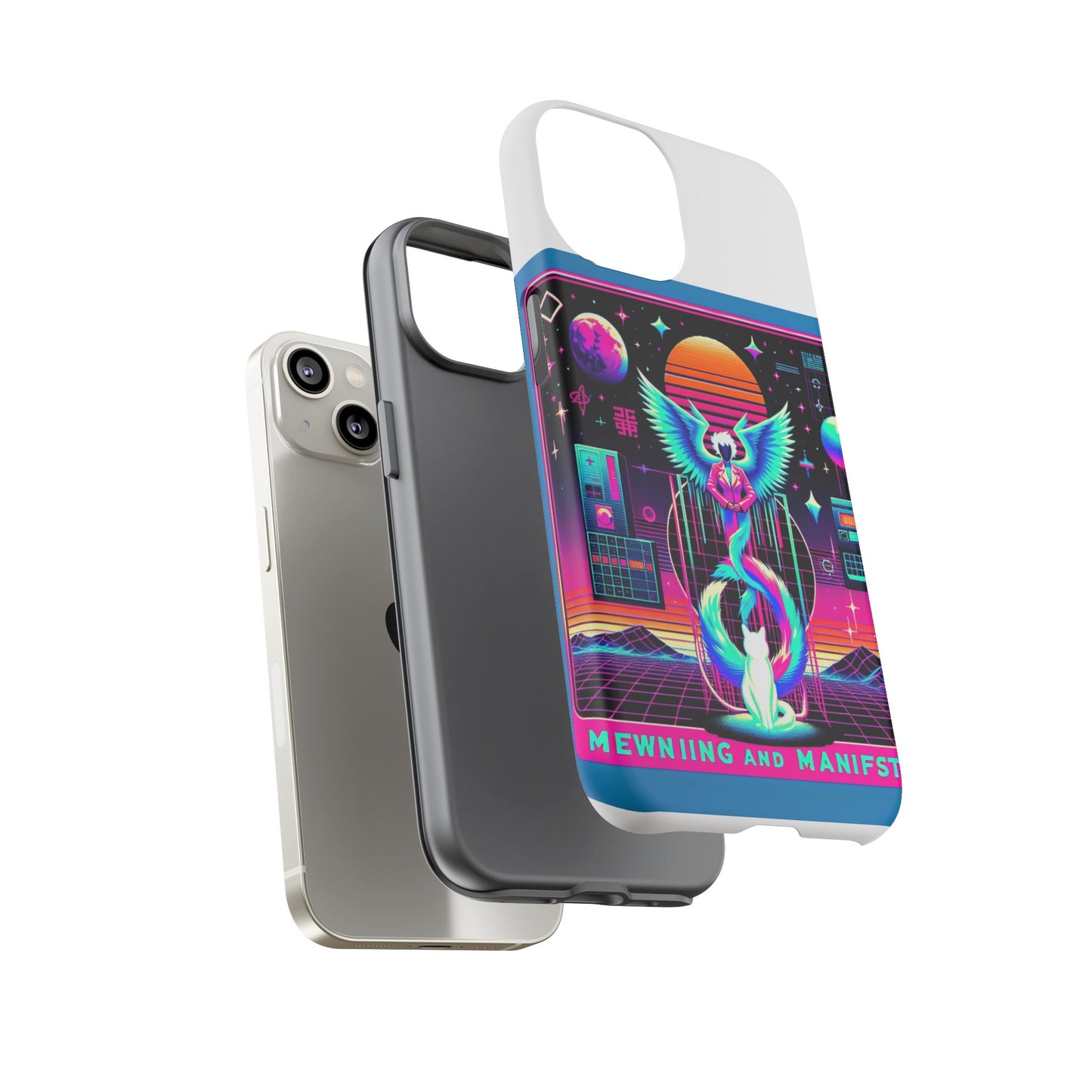 mewing and manifesting vibrant 3d protective phone case