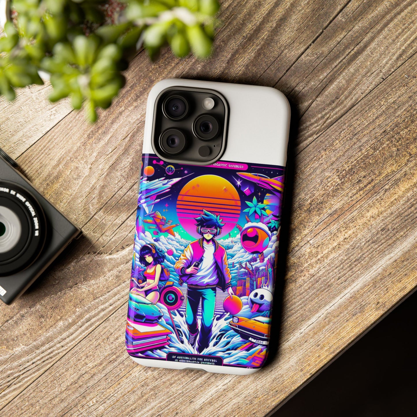 skibidiverse traveller protective phone case with 3d wrap design, durable uv protection, shock absorption for anime and comic culture fans
