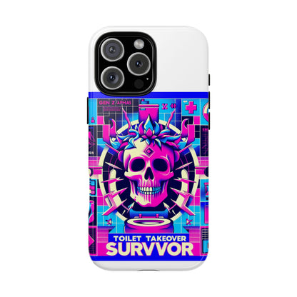 Toilet Takeover Survivor 3D Wrap Protective Phone Case for Anime and Comic Fans, Shock Absorbing TPU Silicone, UV Protected, Stylish Design, Gift for Birthdays and Holidays