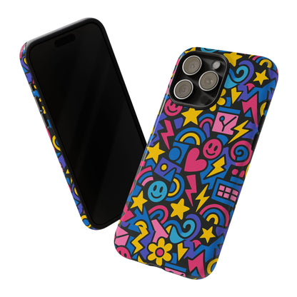 Vibrant Multicolour Cartoon Protective Phone Case – Playful 3D Design for Stylish Protection – Compatible with iPhone 13, 14, 15 & 16 – all models including Pro, Pro Max & Plus