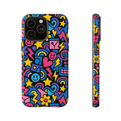 Vibrant Multicolour Cartoon Protective Phone Case – Playful 3D Design for Stylish Protection – Compatible with iPhone 13, 14, 15 & 16 – all models including Pro, Pro Max & Plus