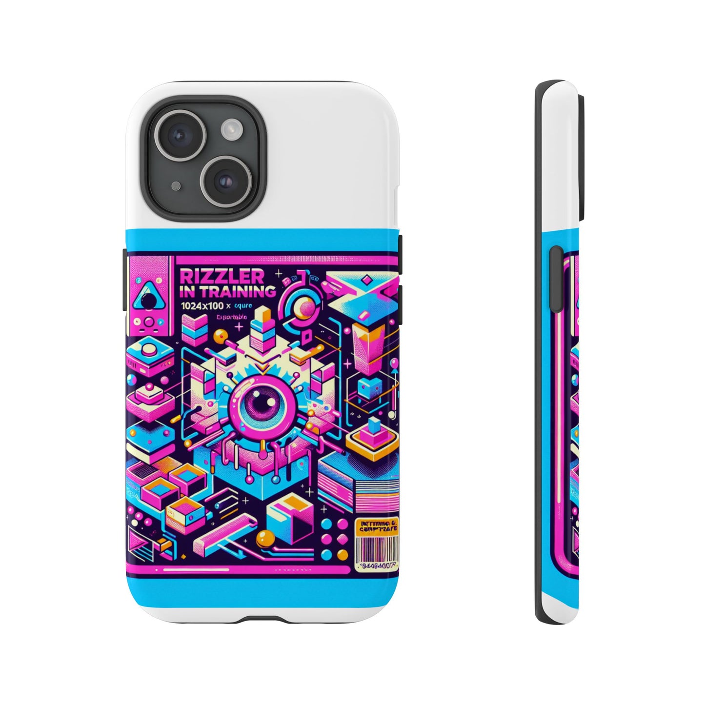 rizzler in training 3d wrap protective phone case for anime lovers