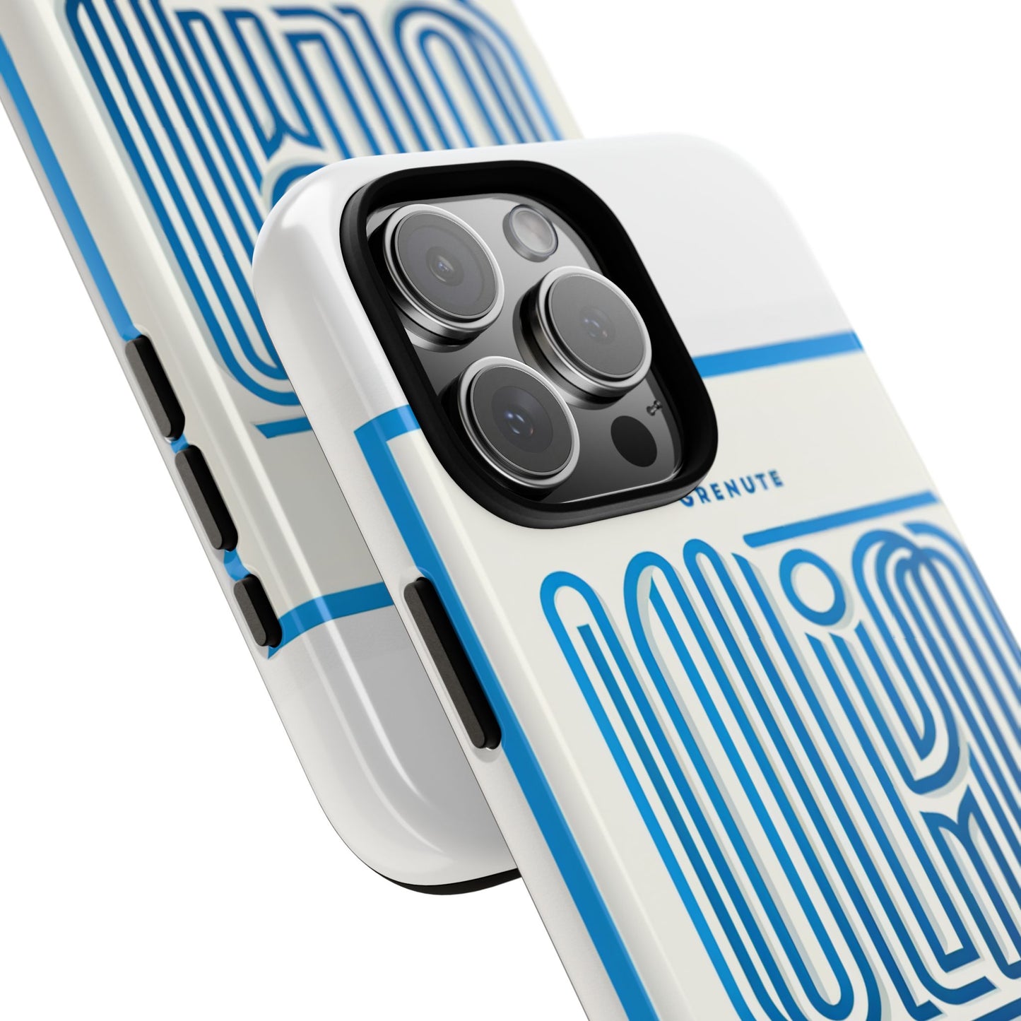 vibrant 3d wrap phone case in blue alphabet design for stylish protection compatible with iphone 13, 14, 15 & 16 – all models including pro, pro max & plus