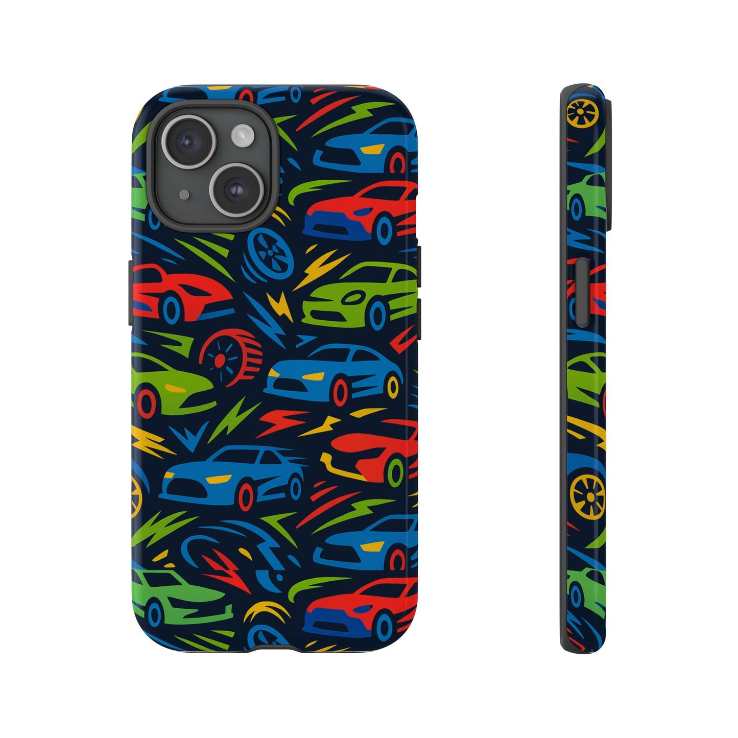 vibrant 3d car design protective phone case – fun retro style for kids and adults – stylish protection – compatible with iphone 13, 14, 15 & 16 – all models including pro, pro max & plus