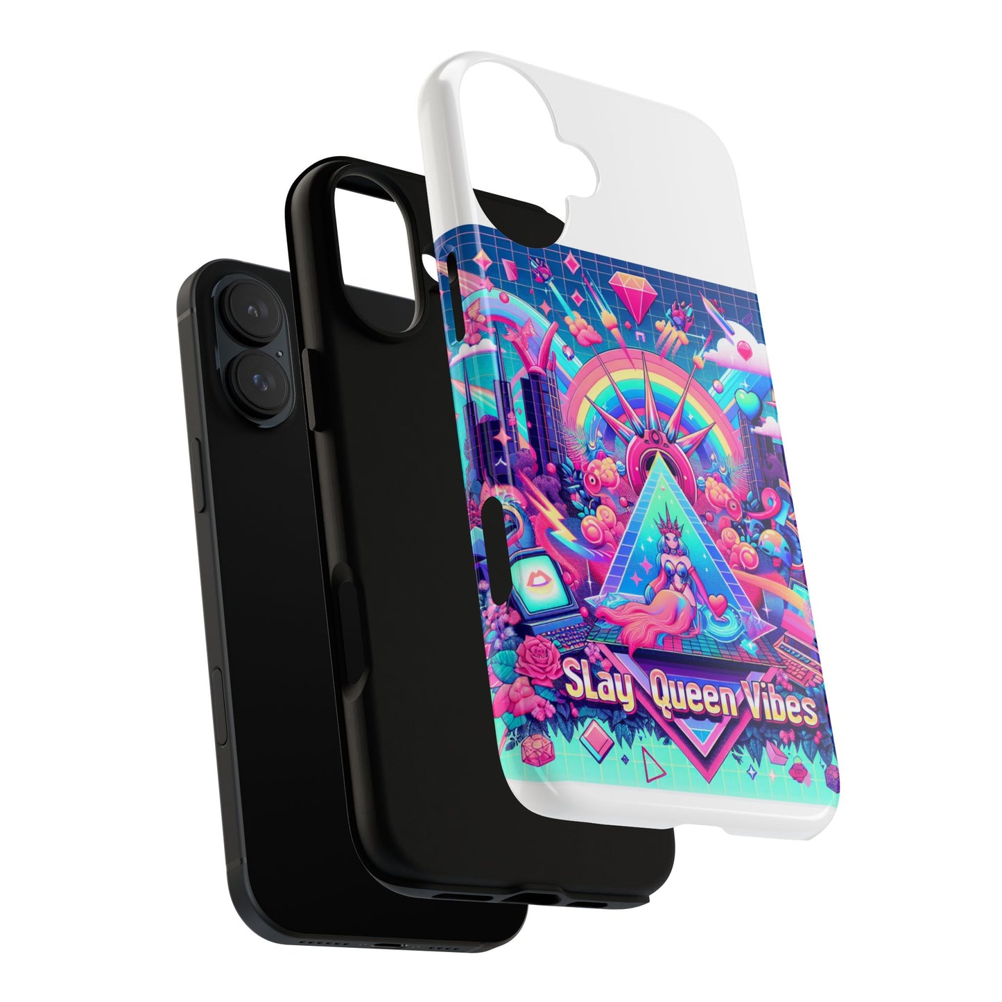 slay queen vibes 3d wrap protective phone case for women