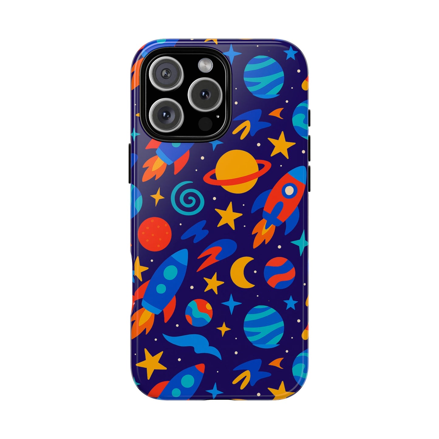 vibrant space theme protective phone case with 3d wrap design for unique expression compatible with iphone 13, 14, 15 & 16 – all models including pro, pro max & plus
