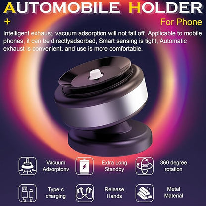 For iPhone Samsung Xiaomi magnetic car mount vacuum phone holder 360 ° rotatable