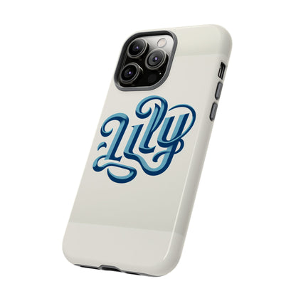 Name Lily Blue 3D Wrap Phone Case for Kids and Teens Shockproof Durable TPU Protective Cover with Vivid Anime and Comic Art Design