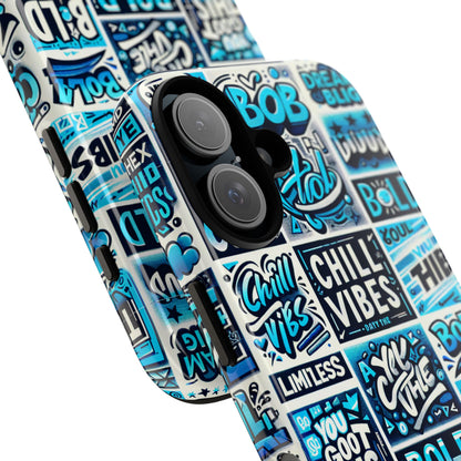 Blue Pattern Image 8 Vibrant 3D Wrap Phone Case for Men Women Shock Absorbing Durable Silicone Cover with UV Protection