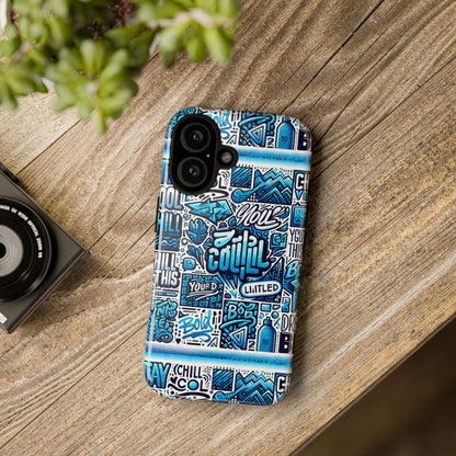 Blue Pattern Image 23 Phone Case for Mobile Phones Shockproof TPU Cover with Vivid 3D Wrap Design and Retro Anime Comic Style