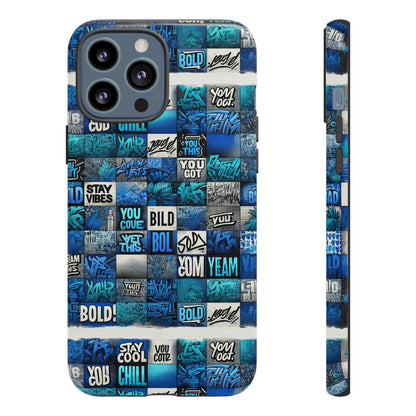 Vibrant 3D Graphic Protective Phone Case with Blue Design – Playful Accessory for Stylish Protection Compatible with iPhone 13, 14, 15 & 16 – all models including Pro, Pro Max & Plus