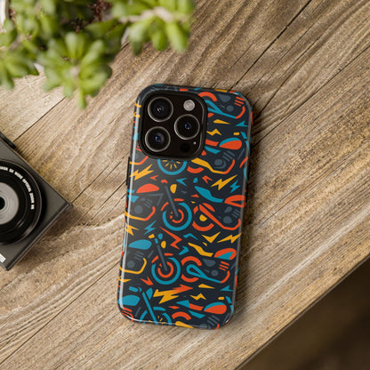 Multicolour 3D Wrap Phone Case with Fun Motorcycle Design, Stylish Protective Accessory for Men and Women, Compatible with iPhone 13, 14, 15 & 16 – all models including Pro, Pro Max & Plus