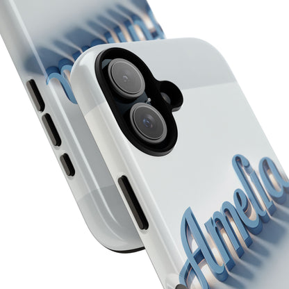 Coolname Amelia Blue Anime Inspired 3D Wrap Phone Case for Women and Teens Shockproof TPU Cover with Vivid Design and UV Protection