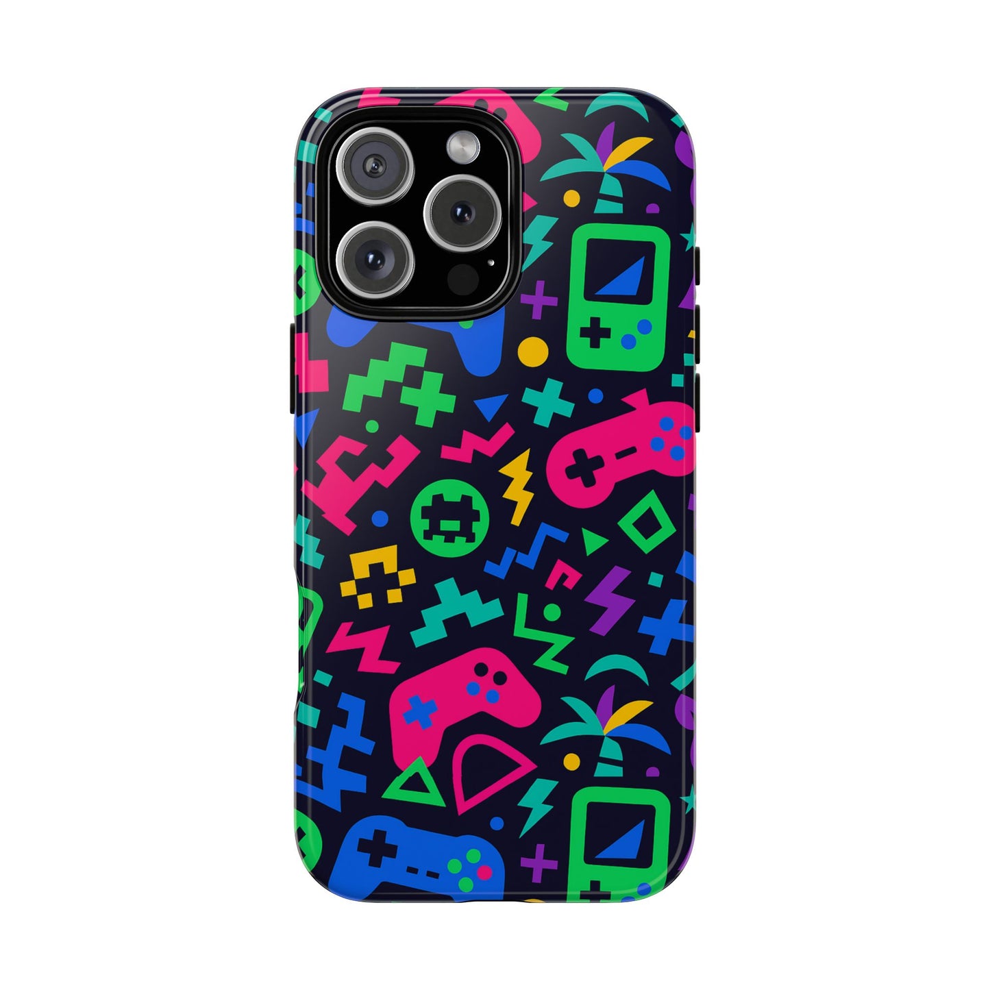 vibrant 3d gaming design protective phone case for creative expression and stylish protection, compatible with iphone 13, 14, 15 & 16 – all models including pro, pro max & plus