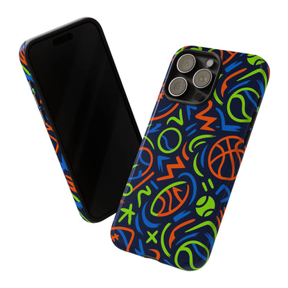 Vibrant 3D Wrap Protective Phone Case with Colourful Sports Design for Unique Style and Expression Compatible with iPhone 13, 14, 15 & 16 – all models including Pro, Pro Max & Plus