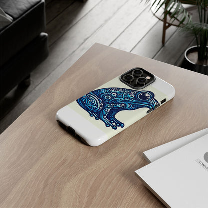 Vibrant 3D Blue Frog Design Protective Phone Case for Trendsetters – Stylish Protection Compatible with iPhone 13, 14, 15 & 16 – all models including Pro, Pro Max & Plus