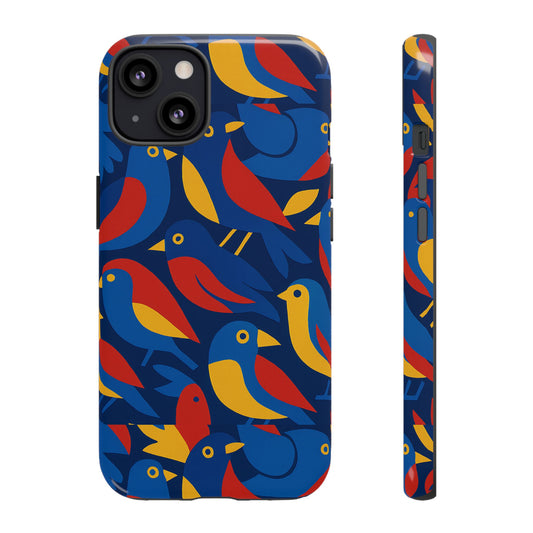 Vibrant 3D Wrap Protective Phone Case with Colourful Bird Design Stylish Accessory for Men and Women Compatible with iPhone 13, 14, 15 & 16 – all models including Pro, Pro Max & Plus