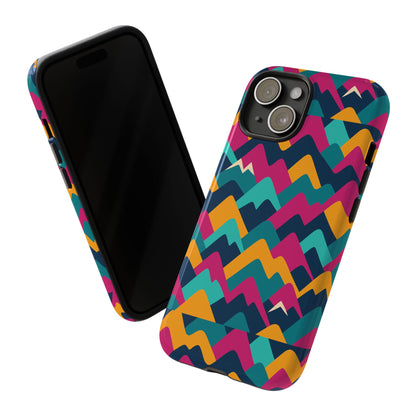 Vibrant 3D Geometric Protective Phone Case for Unisex, Stylish Smartphone Accessory with Playful Design, Compatible with iPhone 13, 14, 15 & 16 – all models including Pro, Pro Max & Plus