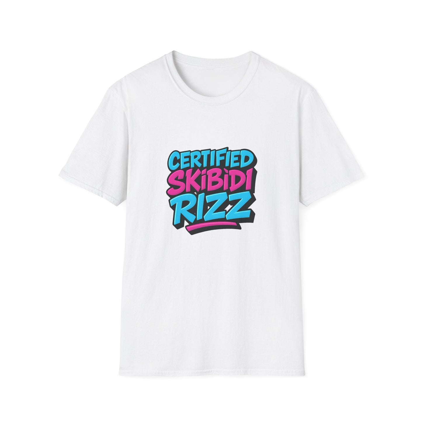 certified skibidi rizz unisex softstyle t-shirt - fun & trendy tee for casual wear, lightweight cotton, perfect for music lovers, great gift for birthdays & festivals, stylish & comfortable
