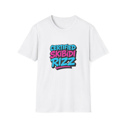 Certified Skibidi Rizz Unisex Softstyle T-Shirt - Fun & Trendy Tee for Casual Wear, Lightweight Cotton, Perfect for Music Lovers, Great Gift for Birthdays & Festivals, Stylish & Comfortable