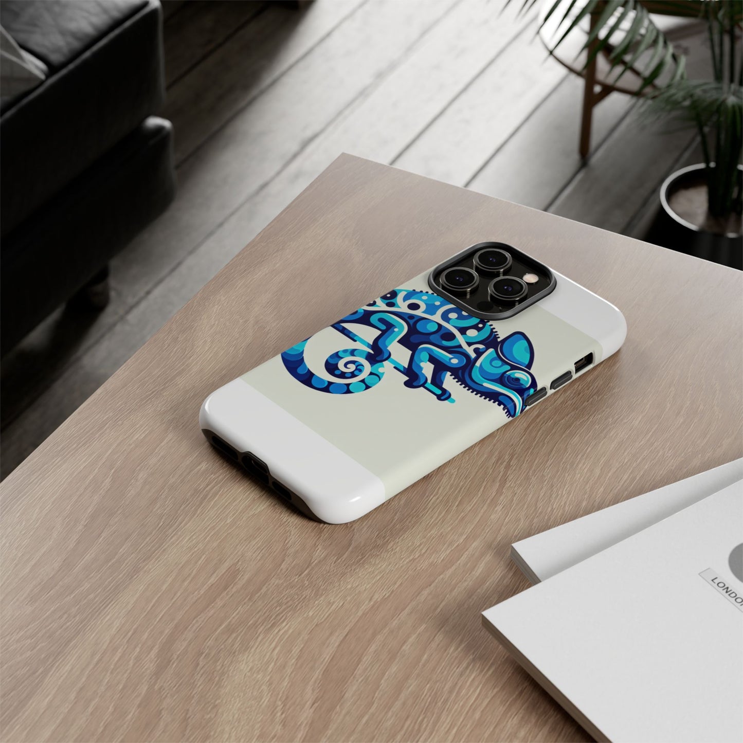 vibrant 3d chameleon phone case for stylish protection with unique blue animal design compatible with iphone 13, 14, 15 & 16 – all models including pro, pro max & plus