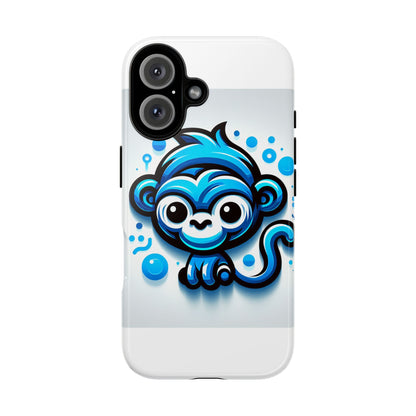 Vibrant 3D Wrap Protective Phone Case with Fun Blue Monkey Design – Stylish Accessory for Men and Women – Compatible with iPhone 13, 14, 15 & 16 – All Models Including Pro, Pro Max & Plus