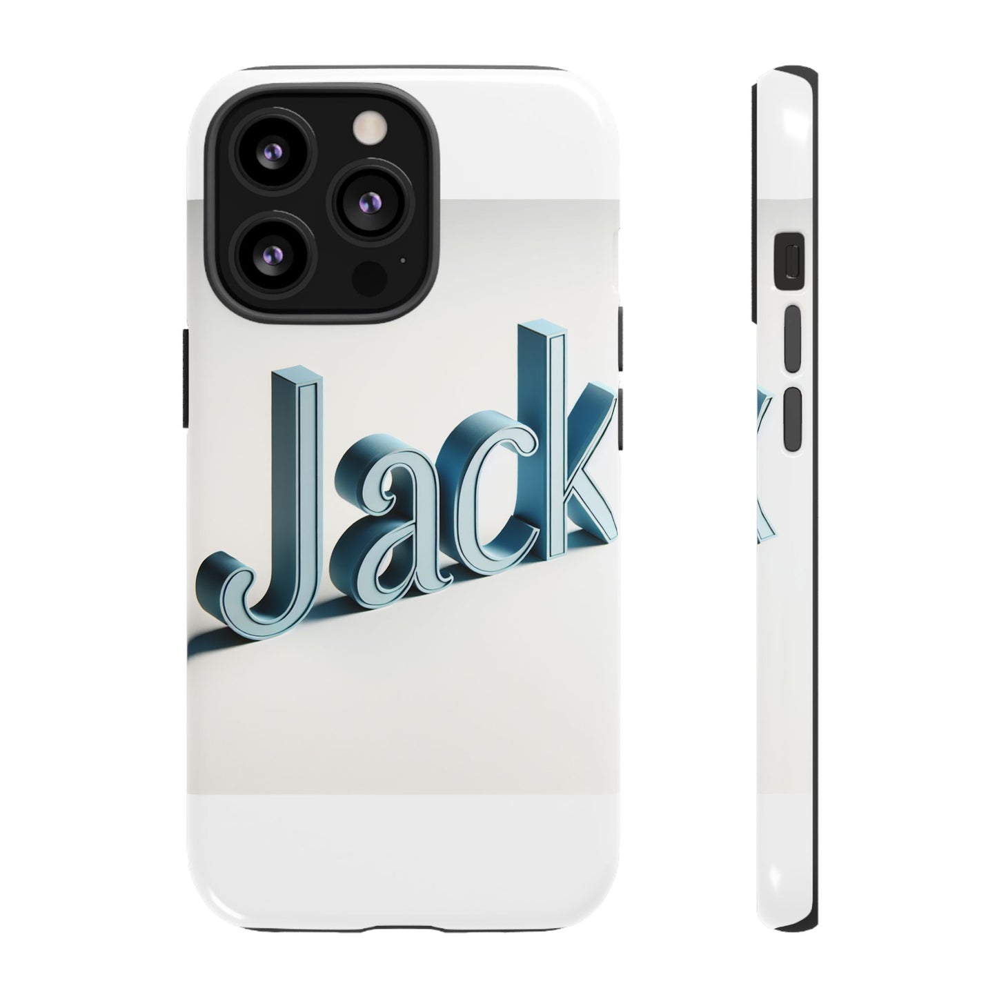 vibrant 3d text protective phone case in blue for unique self-expression – stylish protection compatible with iphone 13, 14, 15 & 16 – all models including pro, pro max & plus