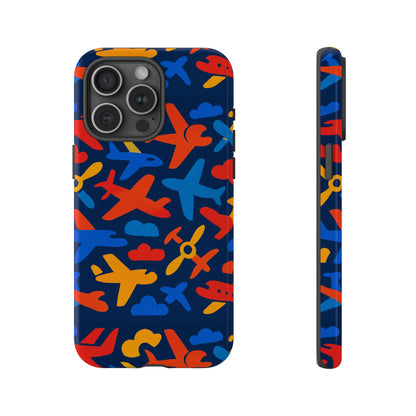 Vibrant 3D Wrap Protective Phone Case with Colourful Aviation Design for Stylish Protection Compatible with iPhone 13, 14, 15 & 16 – all models including Pro, Pro Max & Plus