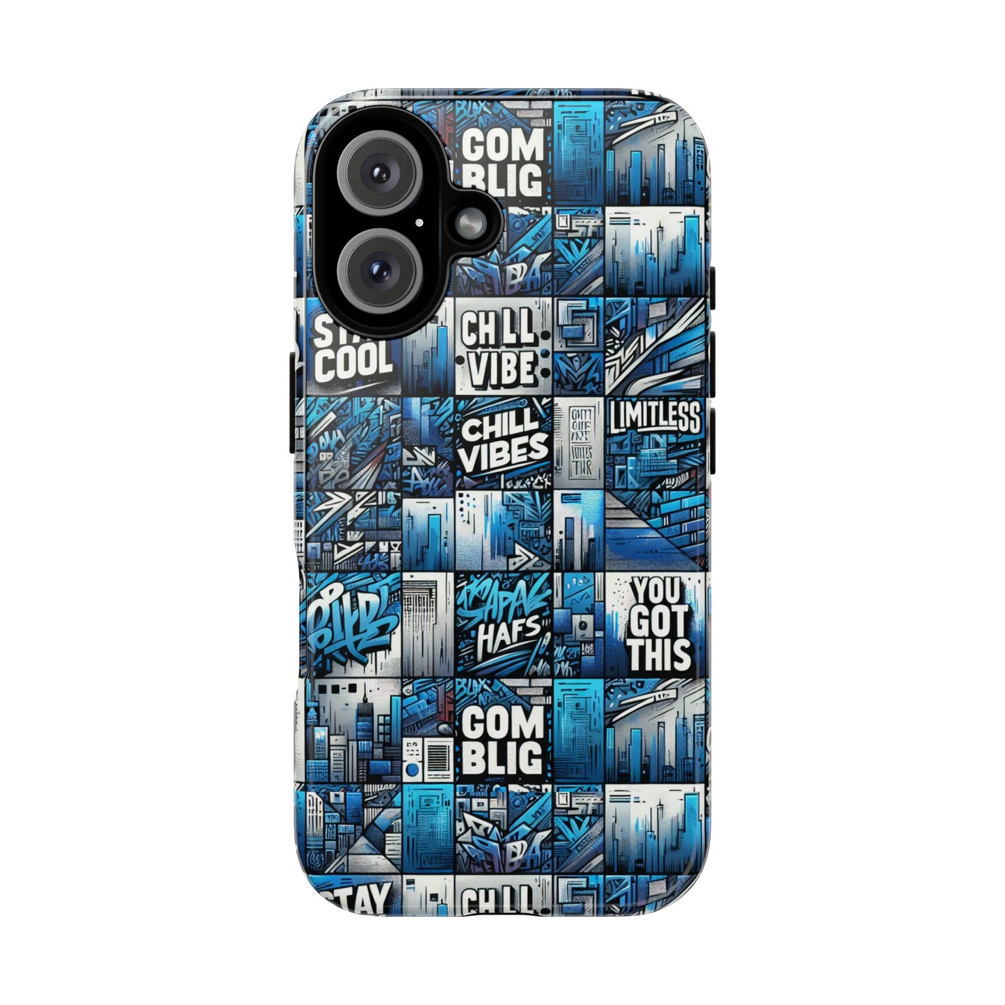 blue pattern image 11 phone case for men and women shockproof durable tpu cover with 3d wrap and vivid anime-inspired retro design