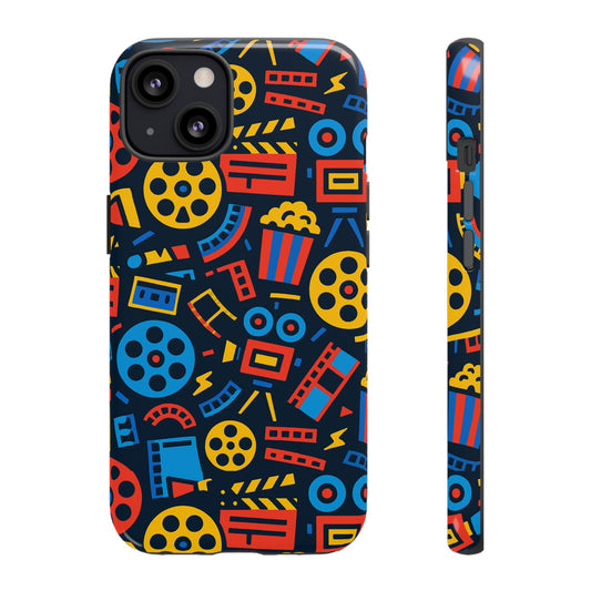 Vibrant 3D Film Reel Protective Phone Case for Unique Style and Robust Protection Compatible with iPhone 13, 14, 15 & 16 – all models including Pro, Pro Max & Plus