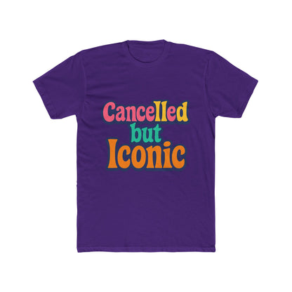 Cancelled But Iconic Meme Multicolor Unisex T-Shirt – Viral Humor Graphic Tee for Trendsetters