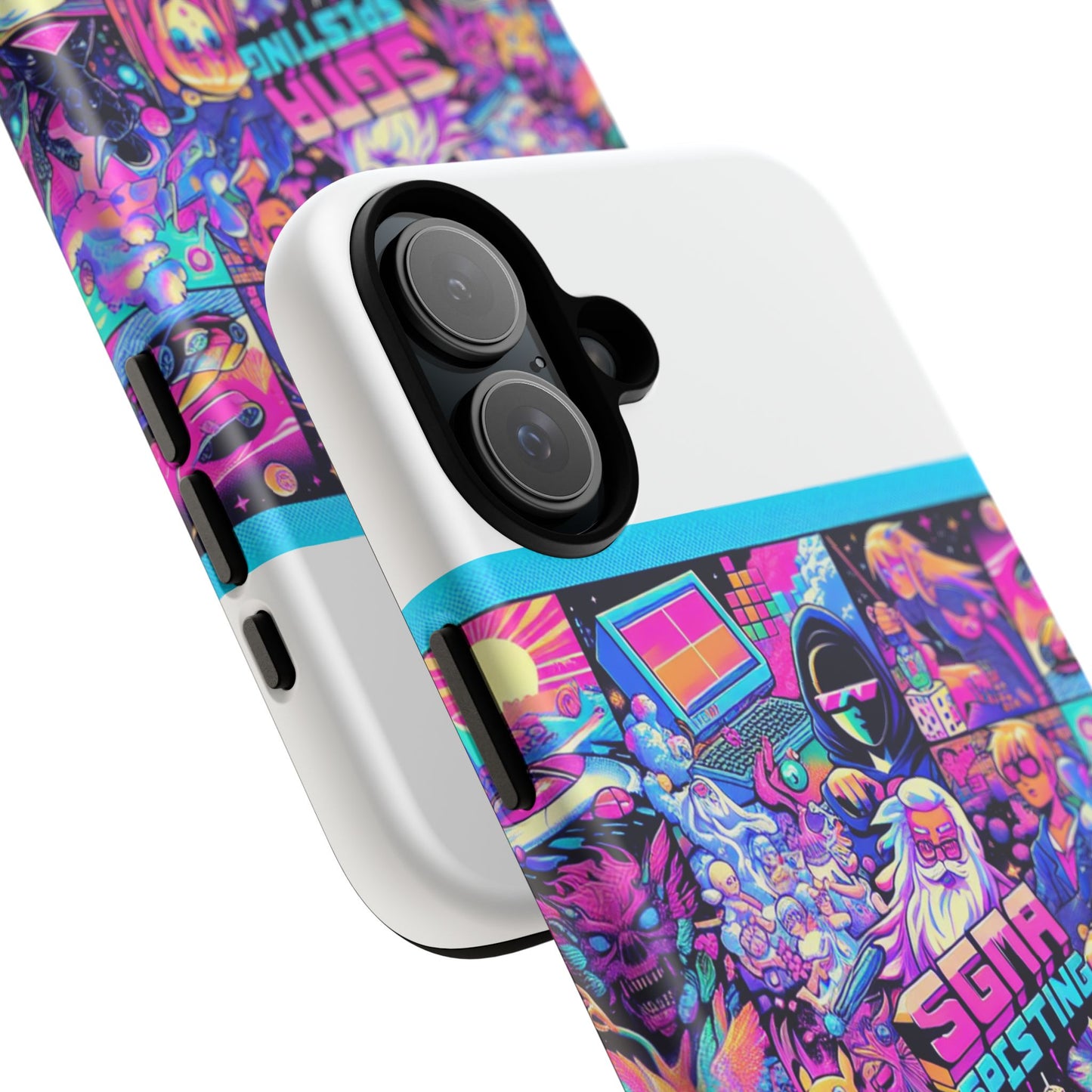 sigma sprinting vibrant protective phone case for smartphones, 3d wrap design with uv protection, durable shock absorbent material, ideal gift for anime and comic lovers