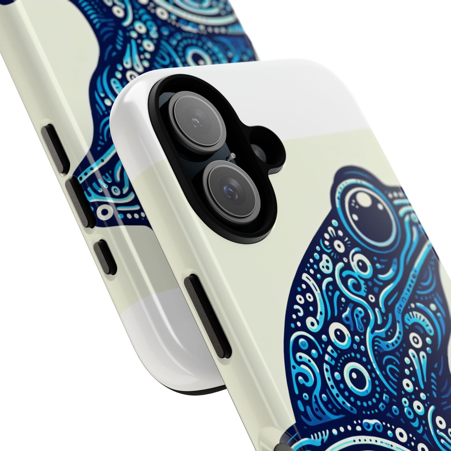 vibrant 3d blue frog design protective phone case for trendsetters – stylish protection compatible with iphone 13, 14, 15 & 16 – all models including pro, pro max & plus