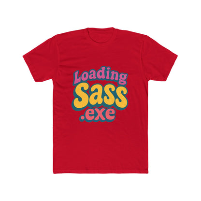 Loading Sass .Exe Meme Multicolor 1 Unisex T-Shirt – Funny Graphic Tee for All Genders, Trendy Viral Print, Comfortable Cotton Casual Wear