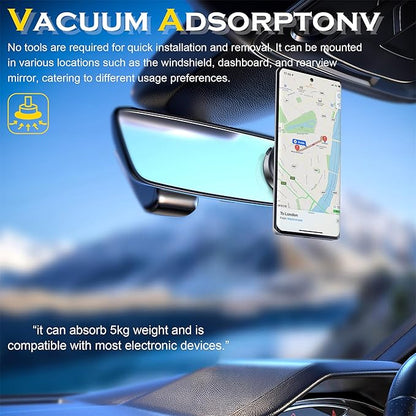 For iPhone Samsung Xiaomi magnetic car mount vacuum phone holder 360 ° rotatable