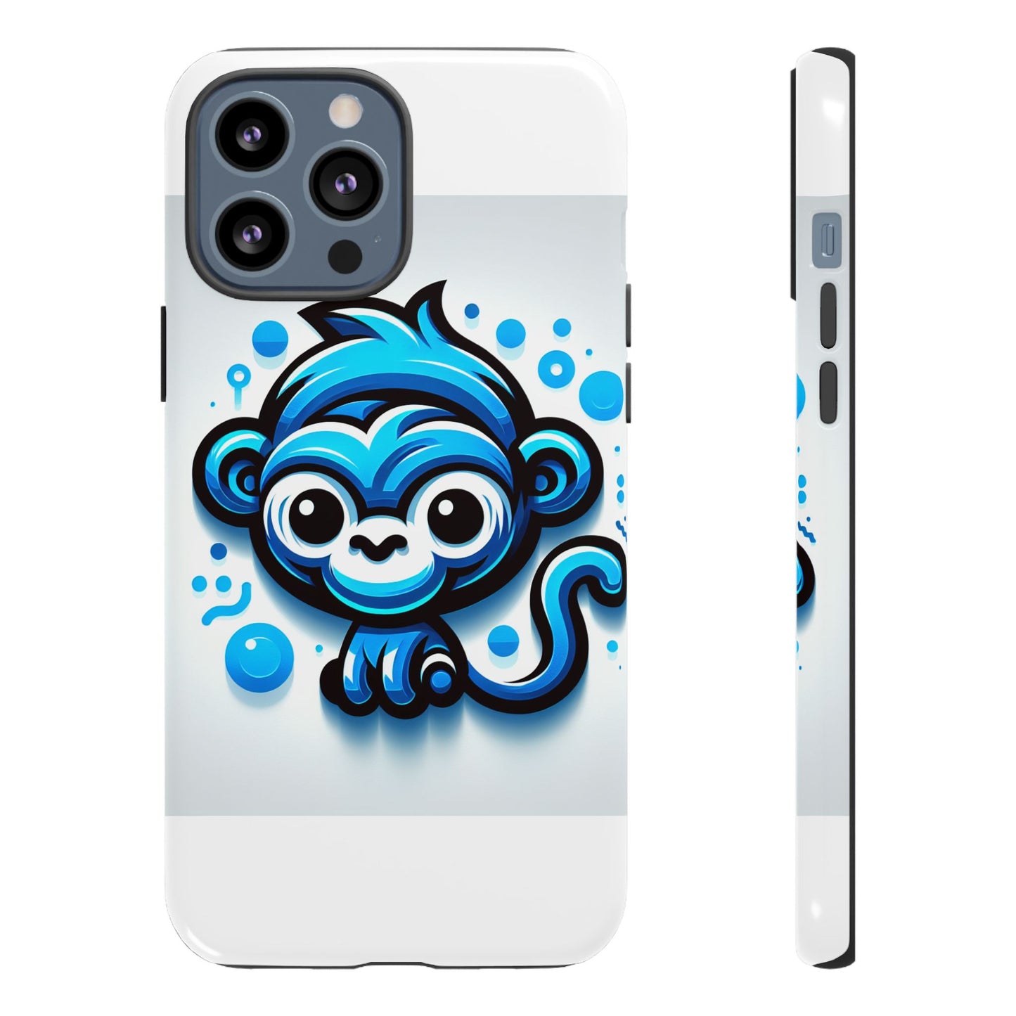 vibrant 3d wrap protective phone case with fun blue monkey design – stylish accessory for men and women – compatible with iphone 13, 14, 15 & 16 – all models including pro, pro max & plus