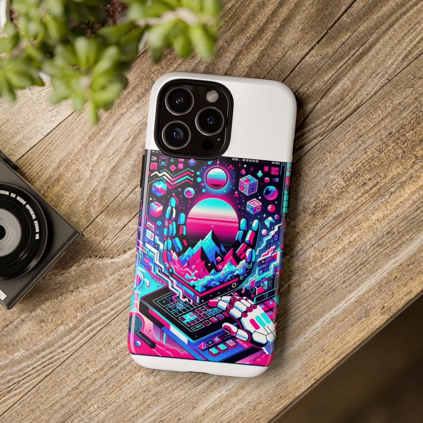 ratio-proof aura protective phone case with 3d wrap design, uv protection, and shock absorption for anime and comic culture fans