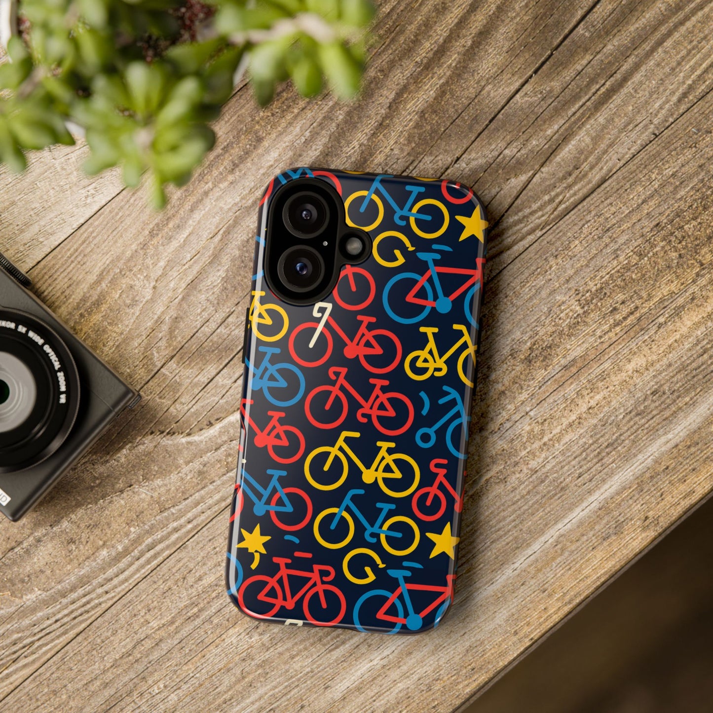 multicolor bicycle pattern protective phone case – vibrant 3d design for stylish protection – compatible with iphone 13, 14, 15 & 16 – all models including pro, pro max & plus