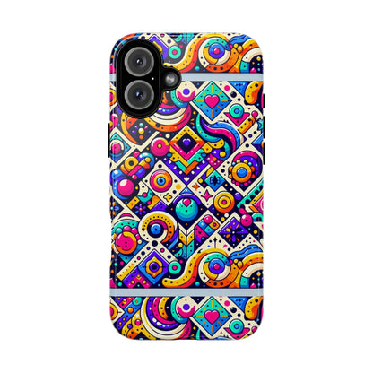 Pattern Image 6 Vibrant 3D Wrap Phone Case for Anime and Comic Fans - Colourful Abstract Design Compatible with iPhone 13, 14, 15 & 16 – all models including Pro, Pro Max & Plus